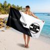 Borussia Mönchengladbach Benutzerdefiniertes Strandtuch, Personalisierter Name Textdruck, Fußballlogo Weiches Schnelltrocknendes Handtuch Urlaubsgeschenk