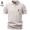 Ralph Lauren 2026 Léto Nový styl Vyšívané Pánské Business Casual Vlněné POLO tričko Kroucený květ Ledově chladivé Hedvábné Krátkorukávové Tričko pro Pány