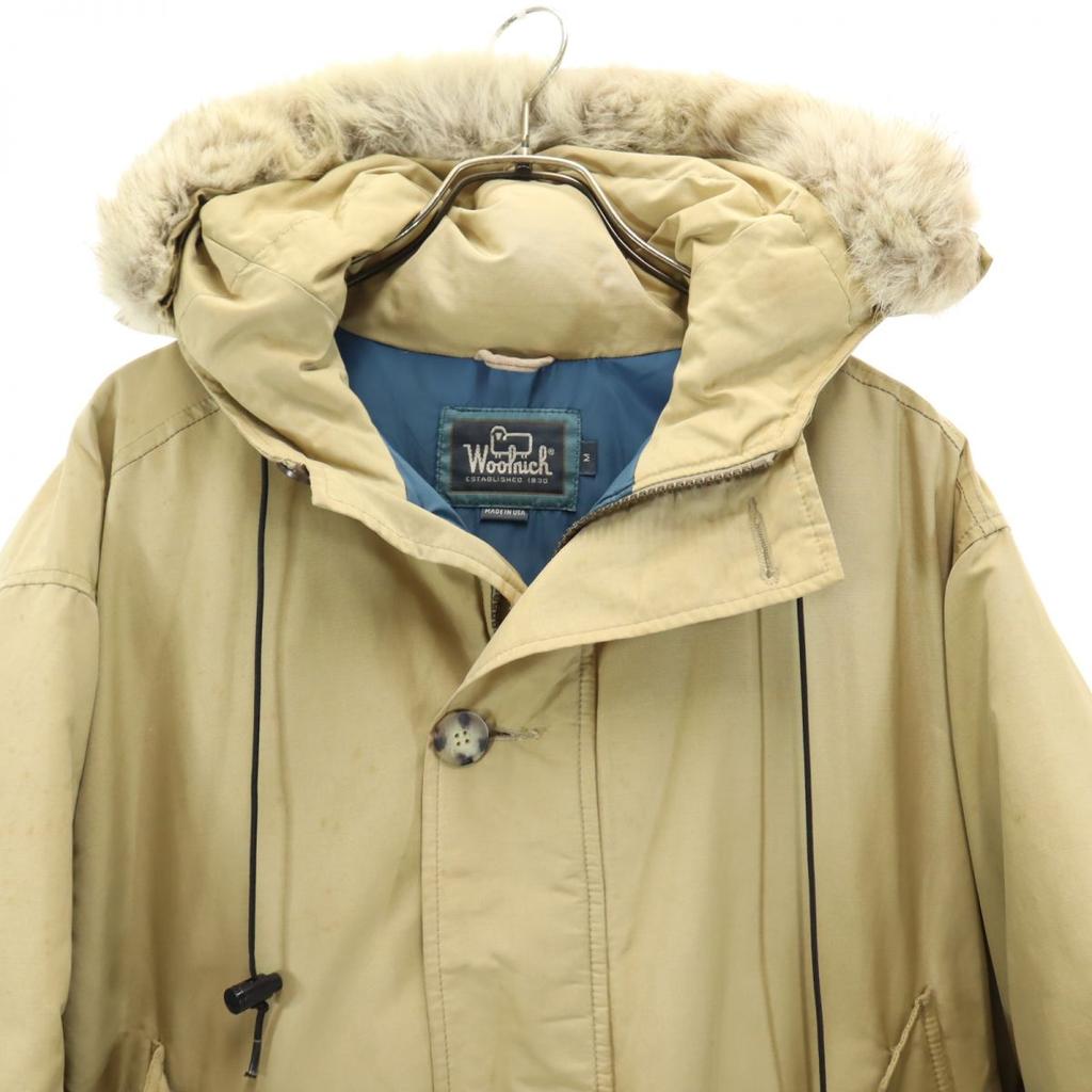 WOOLRICH 80s Made in USA Vintage down coat M beige Men's Used