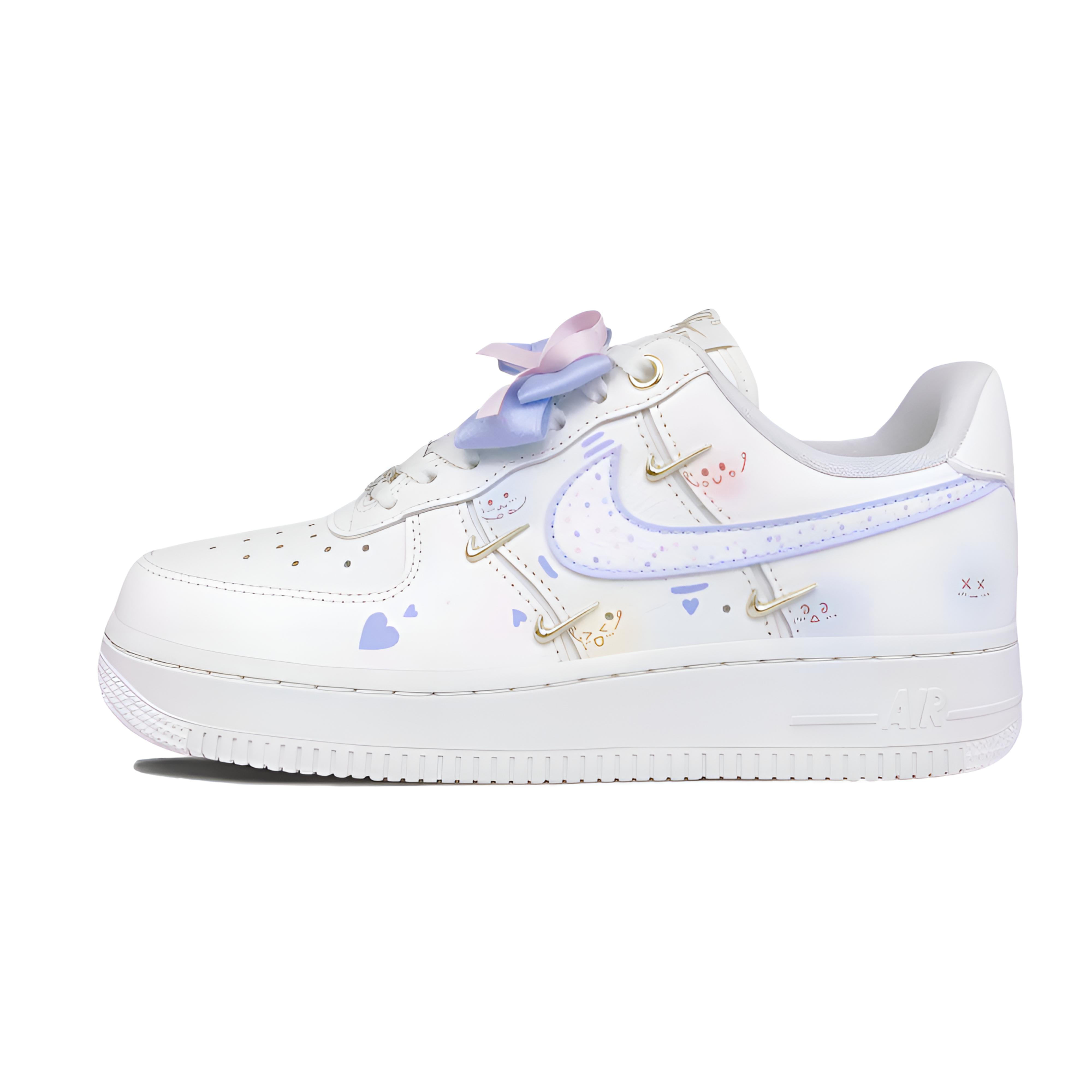Nike Air Force 1 Нескользящие Износостойкие Нескользящие Износостойкие Низкие Кеды для Скейтборда Женские FV3654-111(Команда74-) 35.5