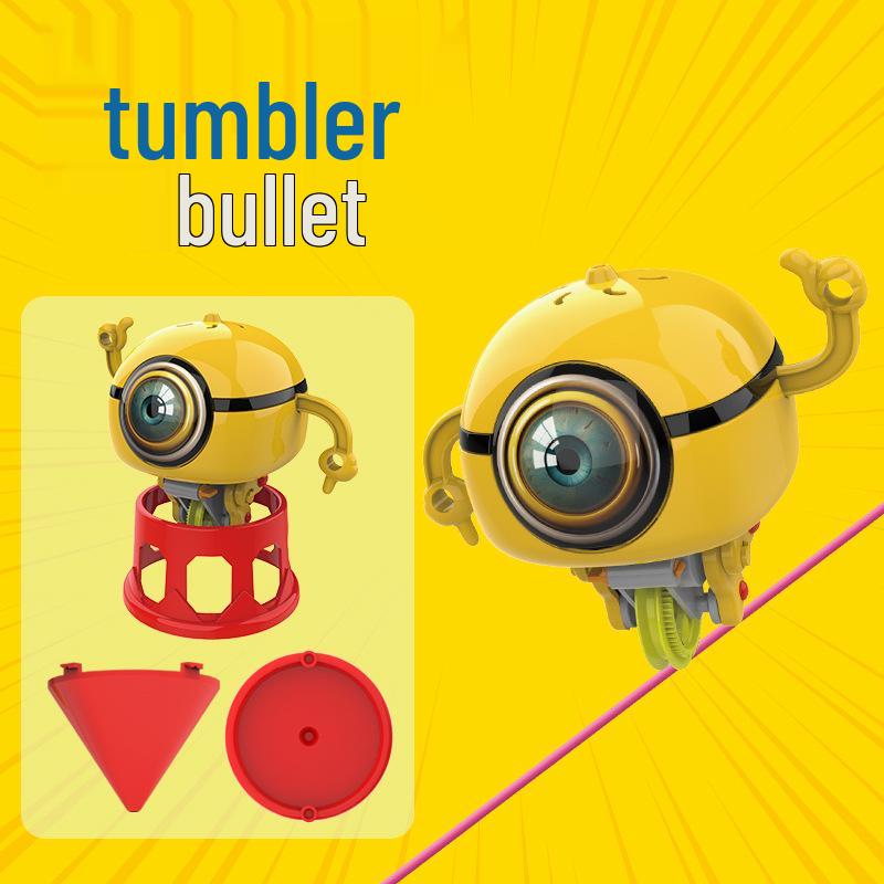 Black Tech Balance Unicycle Robot: Gyroscope Educational Toy for Tightrope Walking