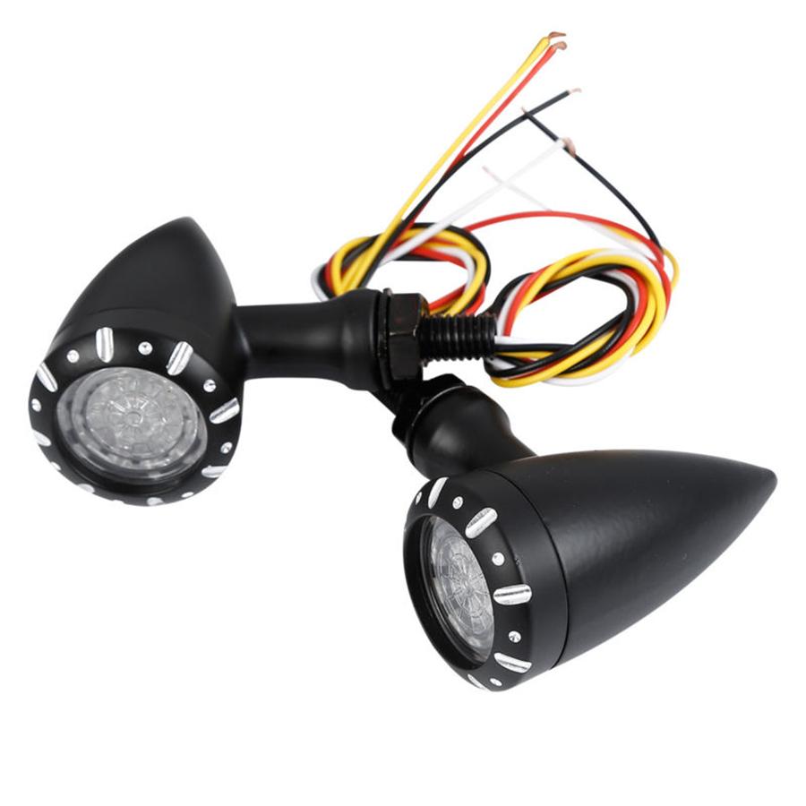 

1Pair Universal Motorcycle Red Yellow LED Brake DRL Turn Signal Tail Light