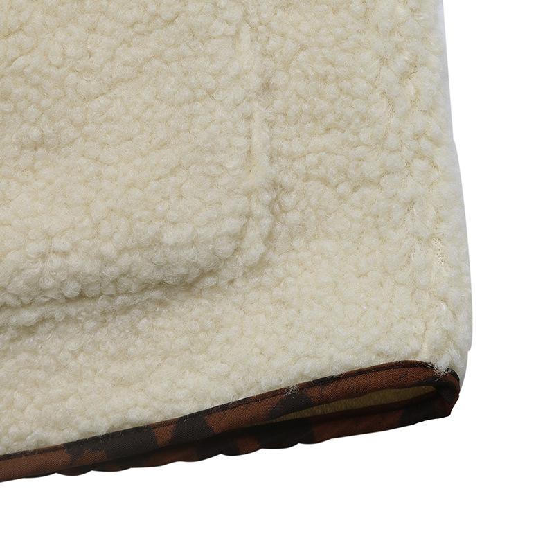 YYFS Women's Fashion Casual Leopard Print Autumn Winter Long Sleeve V-Neck Jackets & Coats