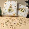 Calendário do Advento de Joias de Natal 24 Dias Calendário do Advento de Natal Colar Caixa de Presente Brincos Caixa de Presente Surpresa Conjunto Para Mulheres Adultas