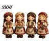 Small World Patchwork Girl DIY Kit, 3D Doll Sewing Craft Set with Pre-Cut Creative Project Fabric Thread Needles, Cute Kit for Home Decor Handmade