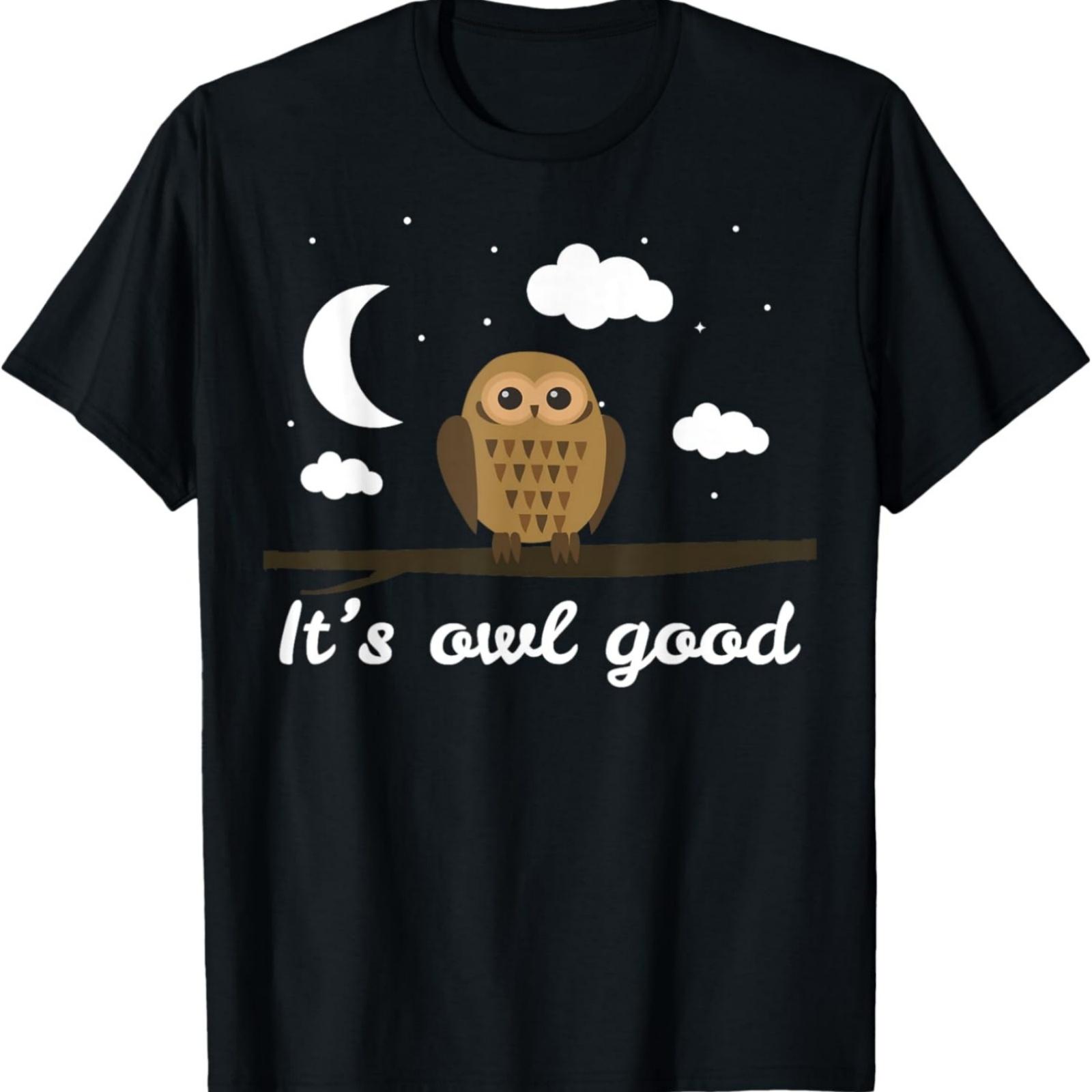 It s Owl Good Funny Owl T-Shirt, All Good Pun T-Shirt S
