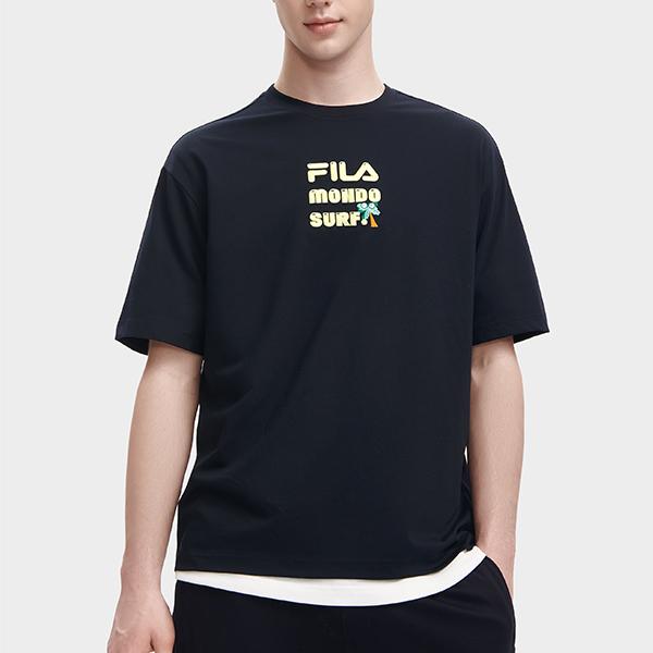 Fila Loose Fashion Short Sleeve T-Shirt Men Tops Black F11M329115FBK