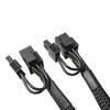 10Pcs 22cm GPU PCIE 8 Pin Female To Dual 2X 8 (6+2) Pin Male PCI Express Power Adapter Braided Y-splitter Extension Cable