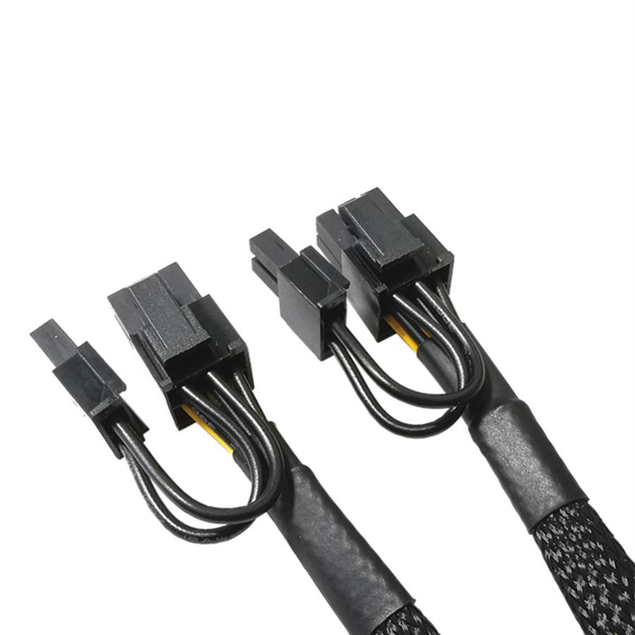 10Pcs 22cm GPU PCIE 8 Pin Female To Dual 2X 8 (6+2) Pin Male PCI Express Power Adapter Braided Y-splitter Extension Cable