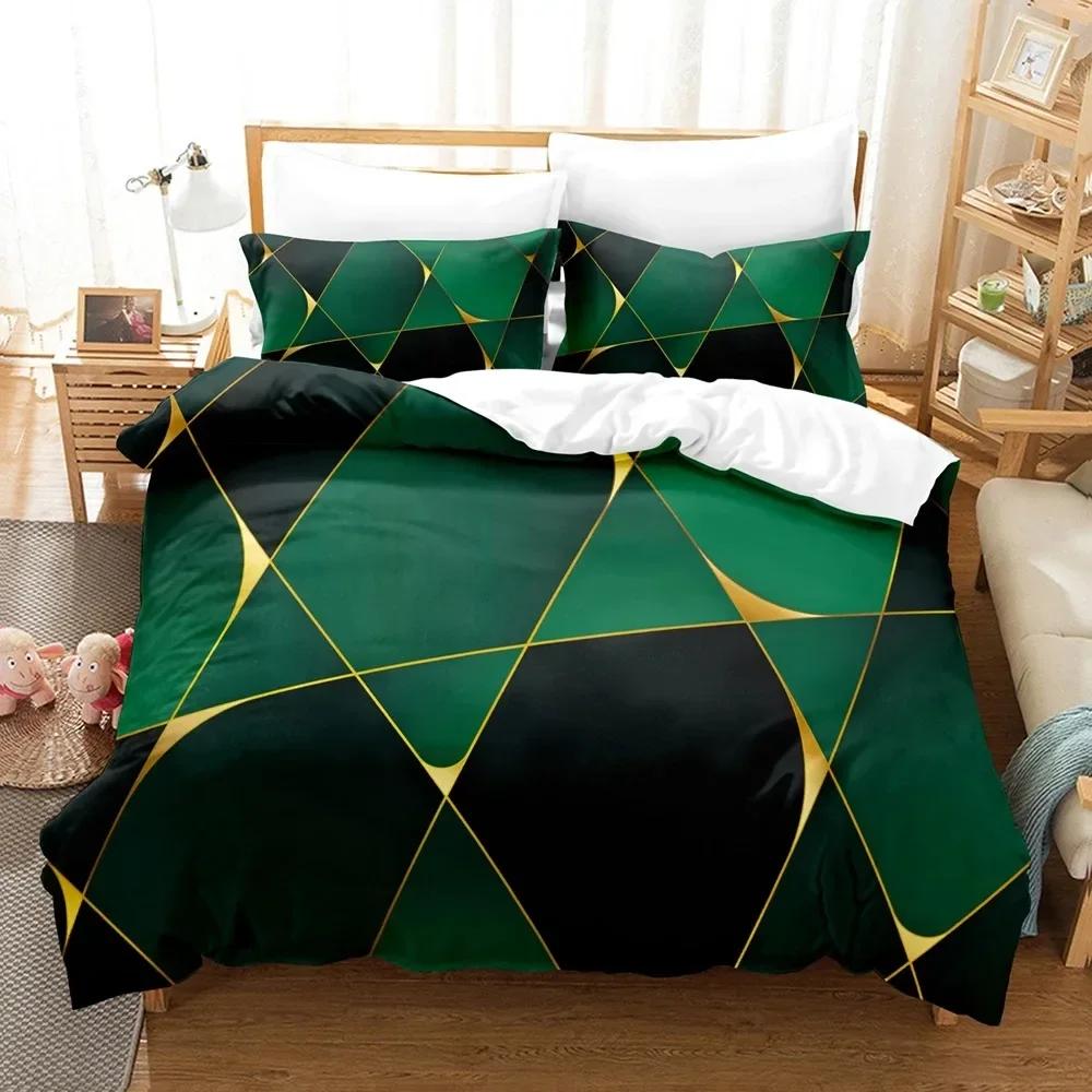 Purple Marble Comfortable Duvet Quilt Cover Pillowcase Bedding Set Children Bedroom Decoration Home Textile