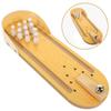 1 Set Mini Bowling Game Wooden Educational Toys Desktop Family Interactive Play Elderly Alzheimer’S Prevention Activity Set
