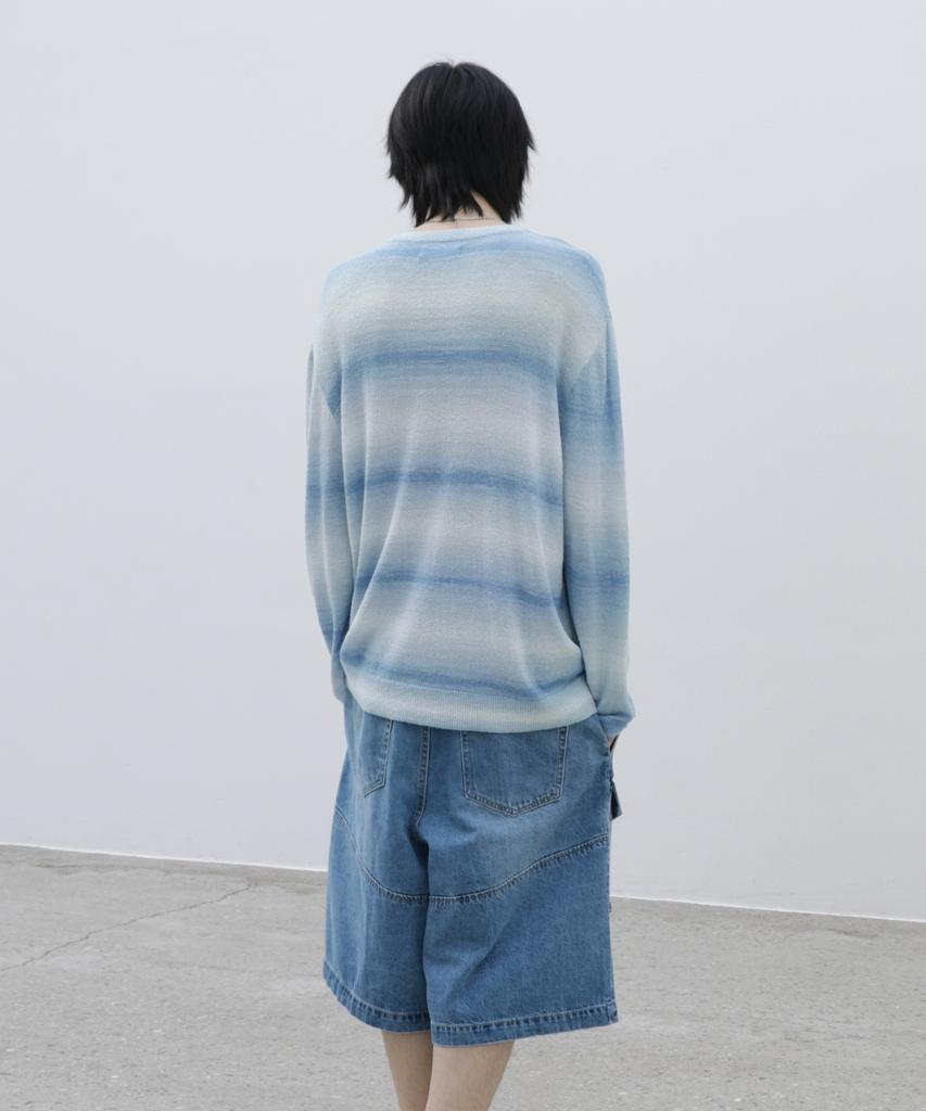 MINAV Gradient Boucle Knit [Blue]