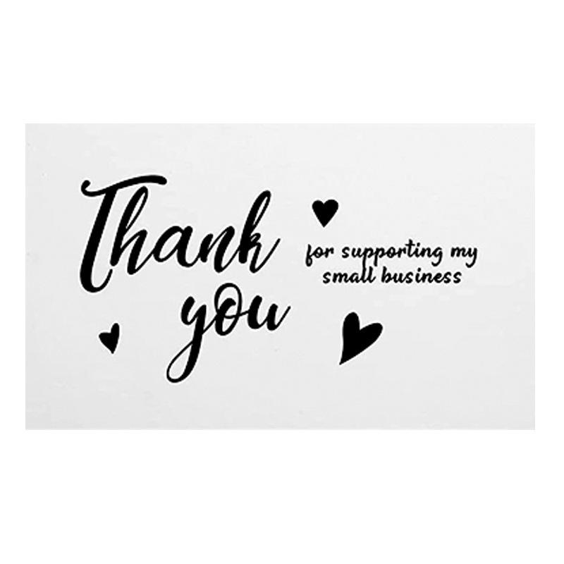 Pink 'Thank You' Cards - 50 Sheets/Pack for Gift Boxes, Decorations, and Postcards