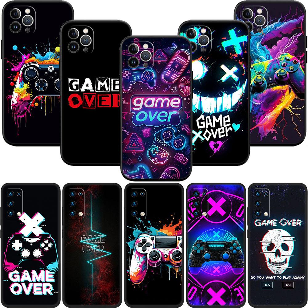 BF64 Game Over Soft Shell Phone Case for Samsung Galaxy S20 S21 S22 Ultra FE + Plus A21S A22 A24 A25 A26 A30 A30S A31