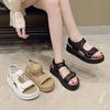 22 spring and summer new platform sandals sports style one-character open-toe sandals tide