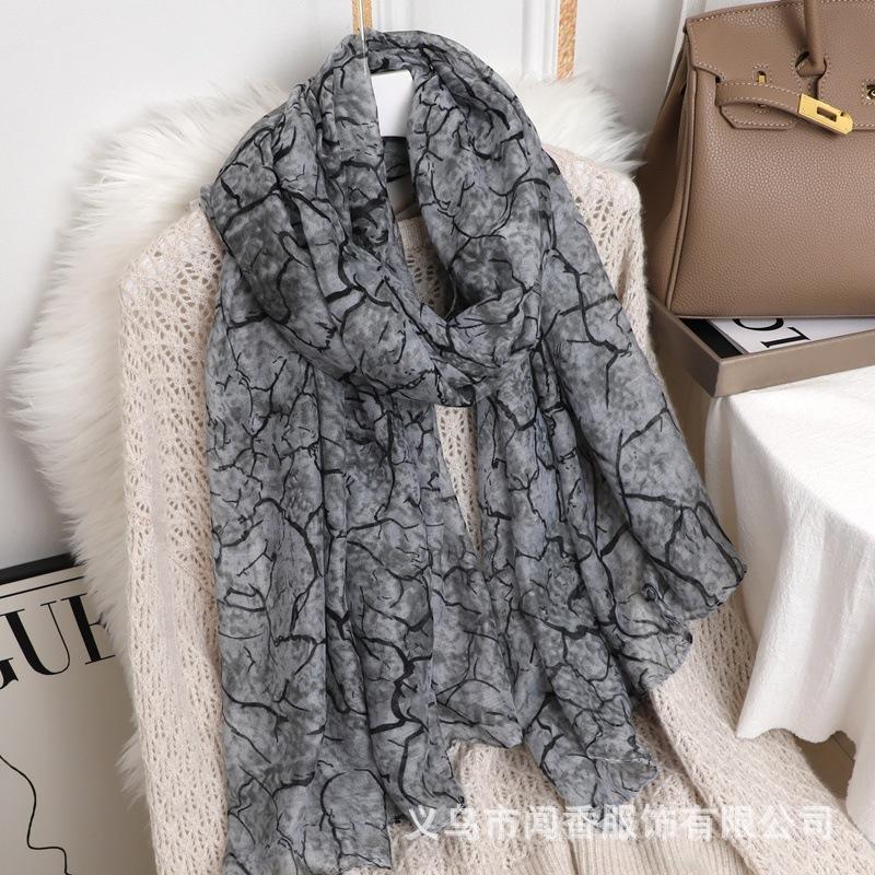 Square Scarf, Cotton Linen Scarf, Silk Scarf, Versatile Thin Scarf