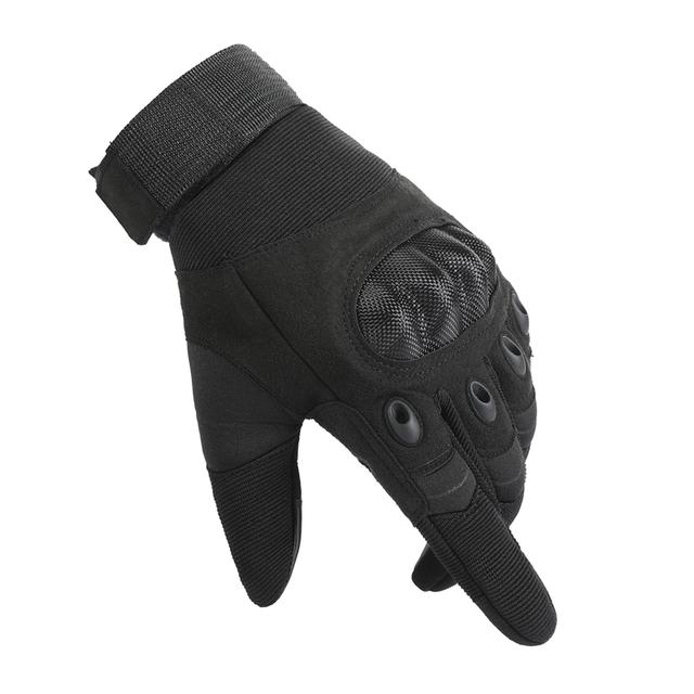 Military fan hard shell black eagle tactical sports gloves male cross border protection male five finger hard shell training M чёрный