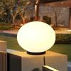 Waterproof Outdoor Solar Post Lights - White Round Moon Ball for Garden, Courtyard, Gate, and Fence Pillars