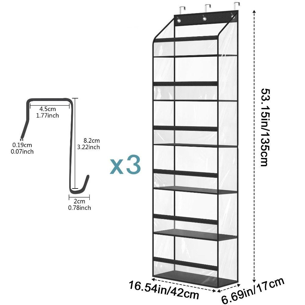 Wall Mounted Multi-layer Storage Bag Large Capacity Over The Door Organizer  Holds Up To 72 Caps