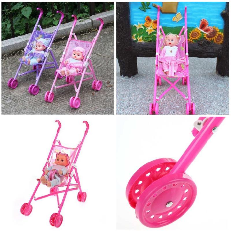 Stroller Plastic Children Pram Pushchair Toy Play Set For Garden Outdoors Supermart Safe Baby Dolls Carriages