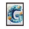 Litera "G" W Kosmosie - Plakat Dekoracyjny Litera "G" W Kosmosie - Plakat Dekoracyjny, 40X50 Cm, Bez Ramy, Papier Matowy 230 Gsm