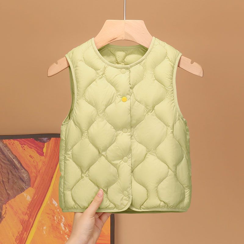 Autumn and winter light children's down vest vest medium children's liner boys and girls wear gourd vest