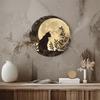 Vintage Black Cat Moon Tin Sign 8 Inch Metal Wall Art Decor