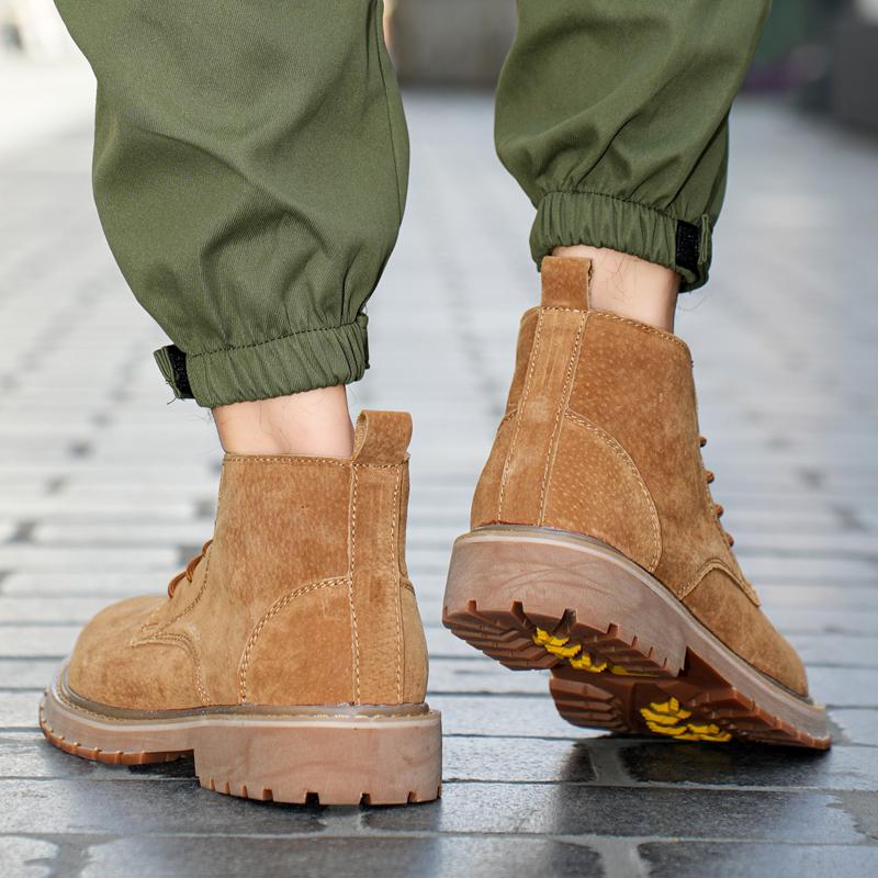 2024 New Arrival Men Leather Fashion High Top Shoes All-match Male Comfortable Motorcycle Boots Luxury Brand Male Ankle Boots