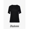 Blacknini Yin Huafu/"LP Style" Italy Organza 100 Mulberry Silk Comfortable 0 Pressure Feeling Short Sleeve T-shirt
