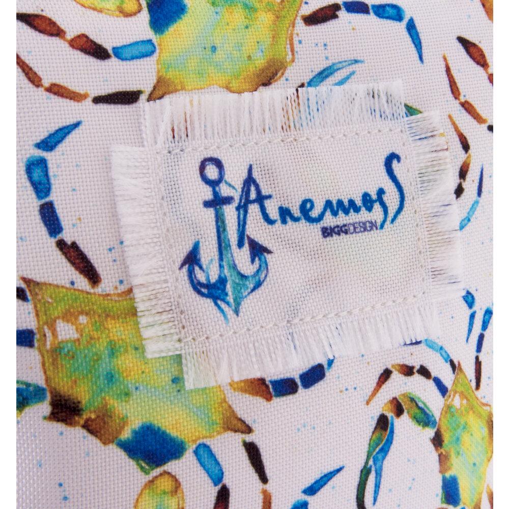 AnemosS Crab Patterned Multi Color Makeup Bag