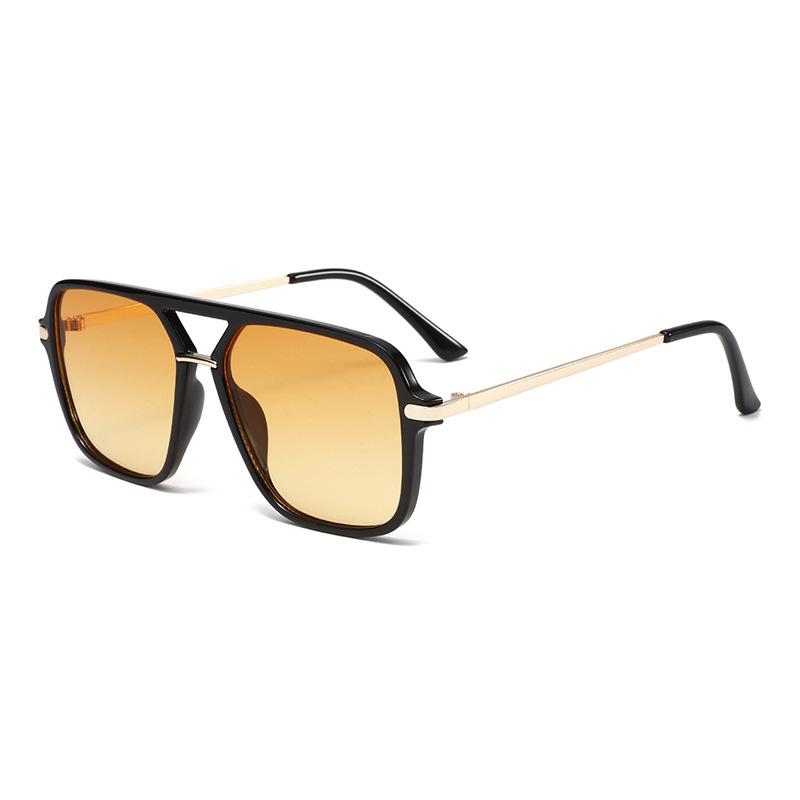 Brand Designer Square Sunglasses Women For Men Vintage Sun Glasses Punk Popular Big Frame Luxury Double Bridge Eyeglasses Uv400