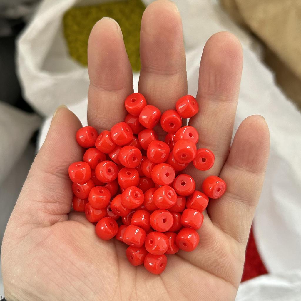 Multi-Color 6x8mm Glass Barrel Beads for Jewelry Making