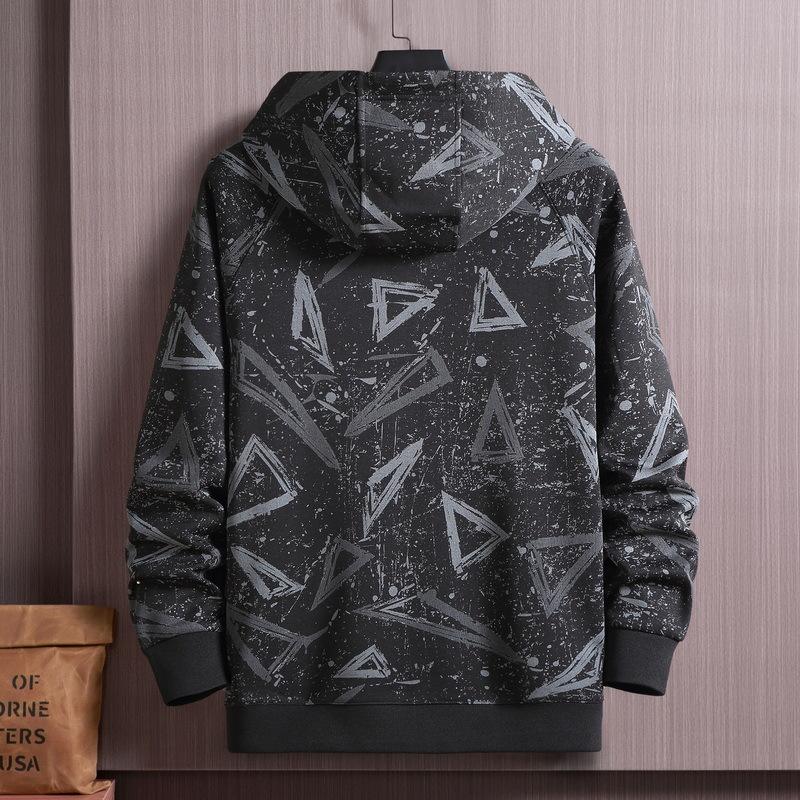 Plus Size 10XL Autumn and Winter Plus Velvet Hooded Sweater Men's Fat T-shirt Long-sleeved Sports Hooded Sweater Plus Velvet