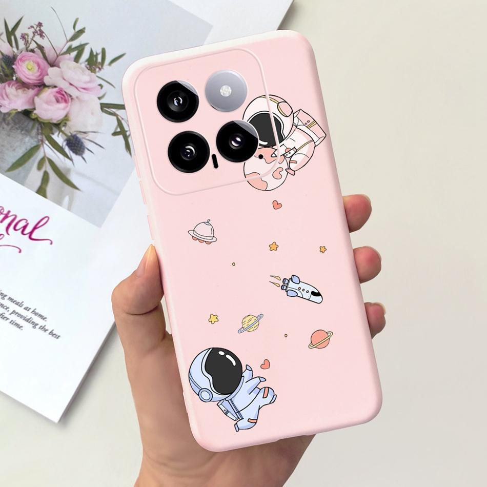 For Xiaomi 14 Phone Case Xiaomi Mi 14 5G Mi14 2024 Cute Cat Cartoon Jelly Silicon Soft Protective Back Cover