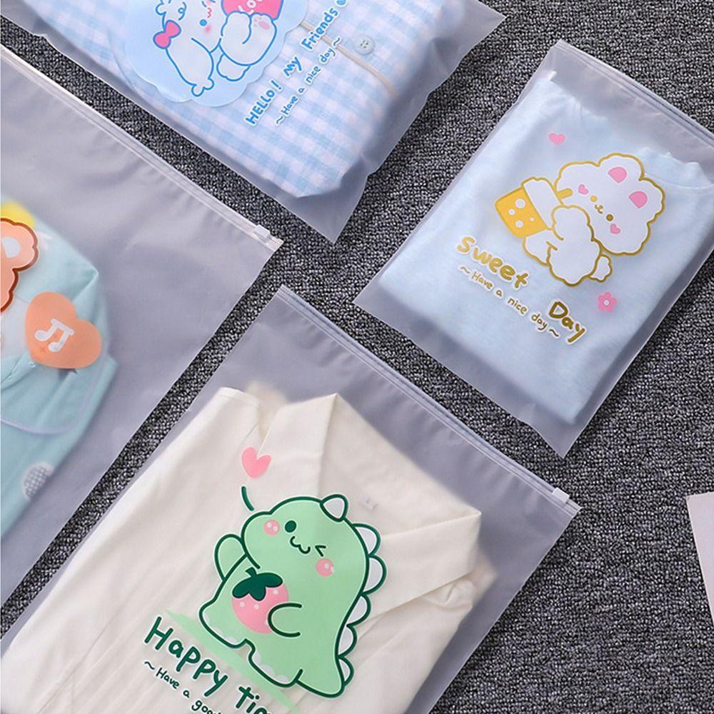 Cartoon Clothing Storage Bag PE Shoe Storage Bag Multifunction Clothing Zipper Pouch  Home&Travel