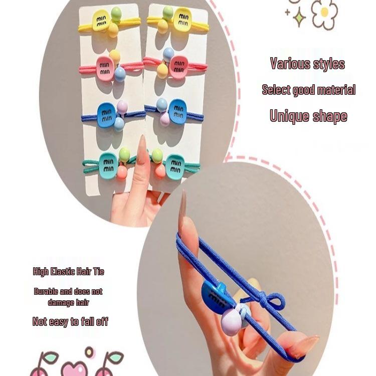 Colorful High Elasticity Hair Ties & Headbands for Girls
