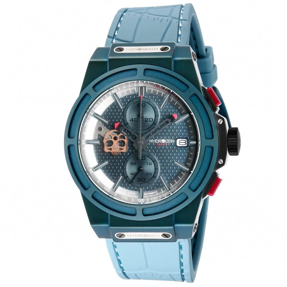 

[Водород] Часы OTTO CHRONO SKULL, синий циферблат, нержавеющая сталь, резина, кварц, водонепроницаемость 10 АТМ, 44 мм, модные часы HW514414 для мужчин