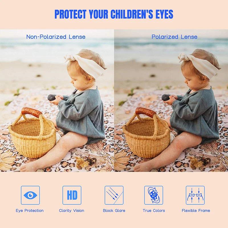 New Polarized Kids Sunglasses Vintage Children Sun Glasses Metal Round Boys Girls Baby Eyewear Gafas De Sol UV400