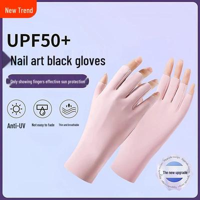 Guanti da Manicure Senza Dita Protettivi UV per l'Indurimento delle Unghie