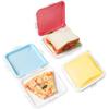 3er-Pack Sandwichdosen, 3 Farben, Silikon-Sandwichbehälter mit Schnappverschluss, Sandwichbox fürs Mittagessen, BPA-frei, auslaufsicher, wiederverwendbare Sandwichbox aus Kunststoff