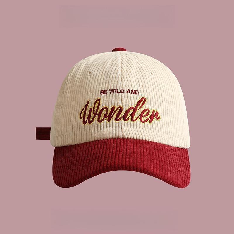 Embroidery Colorblock Baseball Cap Inspirational Quote Dad Hat Hippie Style Cotton Unisex Adjustable Snapback Casual Fashion Cap