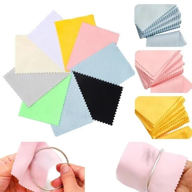 10/100 pezzi Panno Pulizia Ottico in Microfibra Design Quadrato per Lenti Occhiali Schermi Senza Graffi