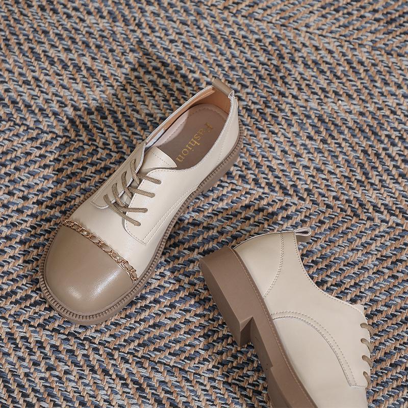 Mocasines Mary Jane de Encaje con Suela Gruesa, Tacón Grueso y Suela Blanda para Mujer Weiwei.