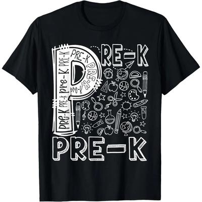 Vorschul-Typografie-Team Vintage Vorschullehrer Zurück in die Schule T-Shirt