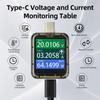 Type-C USB Digital Voltage Current Power Meter Bidirectional Charging Tester DC4.5-48V 0-6A Fast Charge Detector Gyroscope Auto