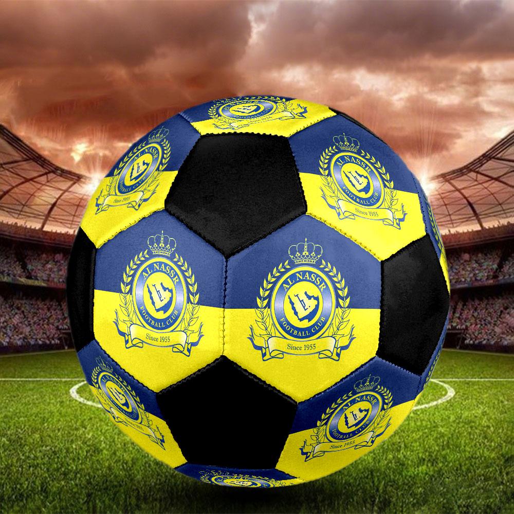 1pc Al-Nassr FC Soccer Ball Size 5 Indoor Soccer Ball Fashion Colorful Backyard Game - Great For Sports Fans Gift HE21