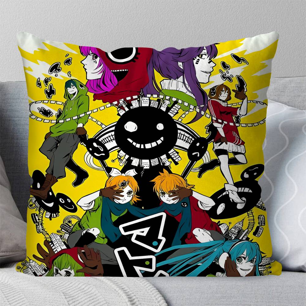 Anime GUMI And Hatsune Miku Matryoshka Pillow Case Square Pillow Bedroom Sofa Leisure Comfort Cushion Car Home Decoration
