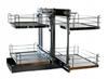Magic Corner Double-Sided Extendable Corner Basket 800/900 Full Anthracite Bottom