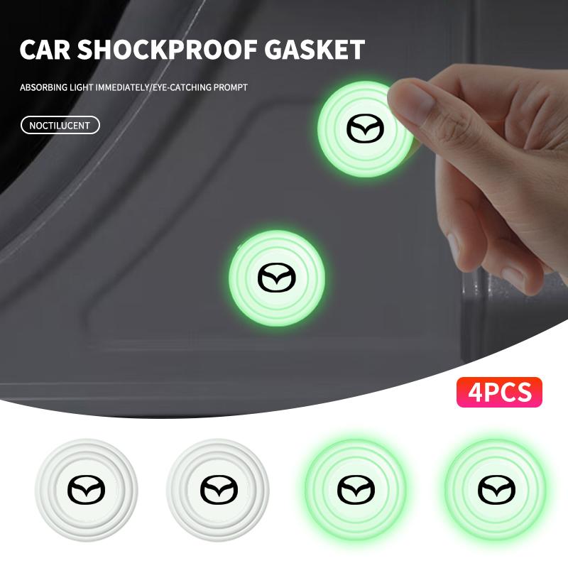 Luminous Car Door Silent Gasket Shock-absorbing Car Stickers For Mazda 3 CX3 CX4 CX5 CX7 CX8 CX9 Atenza Axela Car Styling FF29