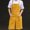 Work Apron Woodworking Carpenter Craftsman DIY Canvas Workshop Bib Pockets Outdoor Barbecue Cooking Aprons Bibs Clothing